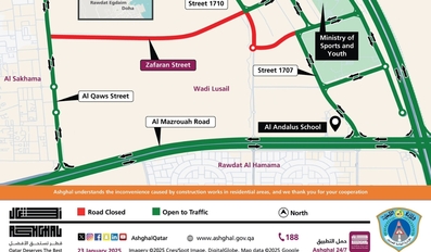 Temporary Closure of Zafaran Street for Maintenance Works